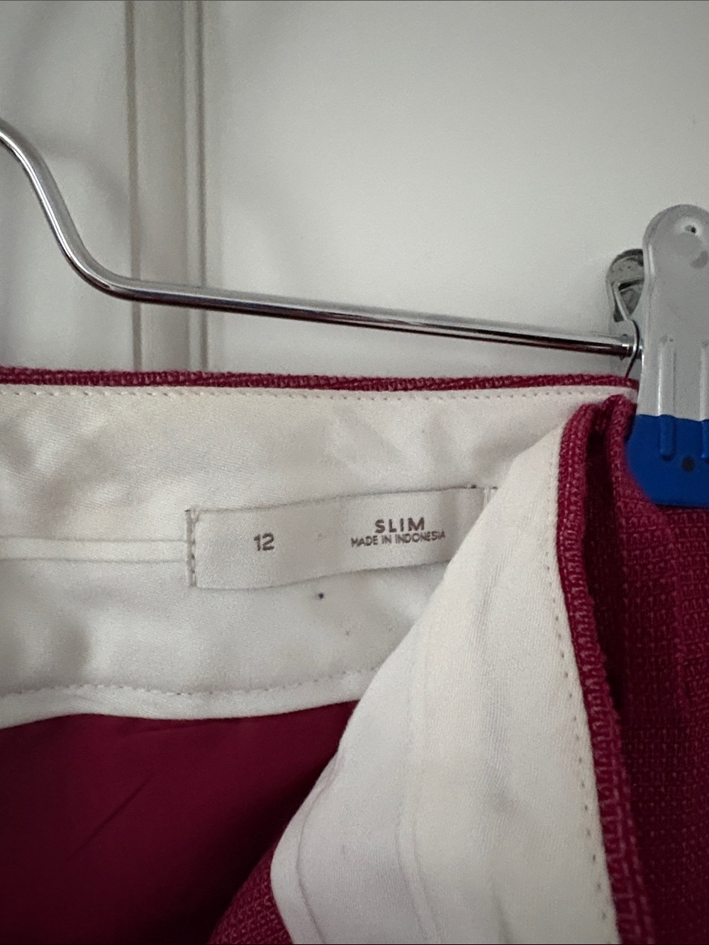 LOFT Raspberry-Red Straight-Leg Pants - Picture 3 of 8